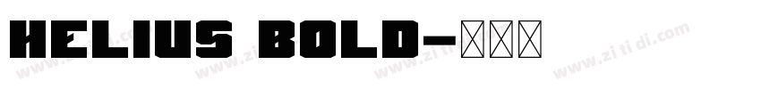 Helius Bold字体转换